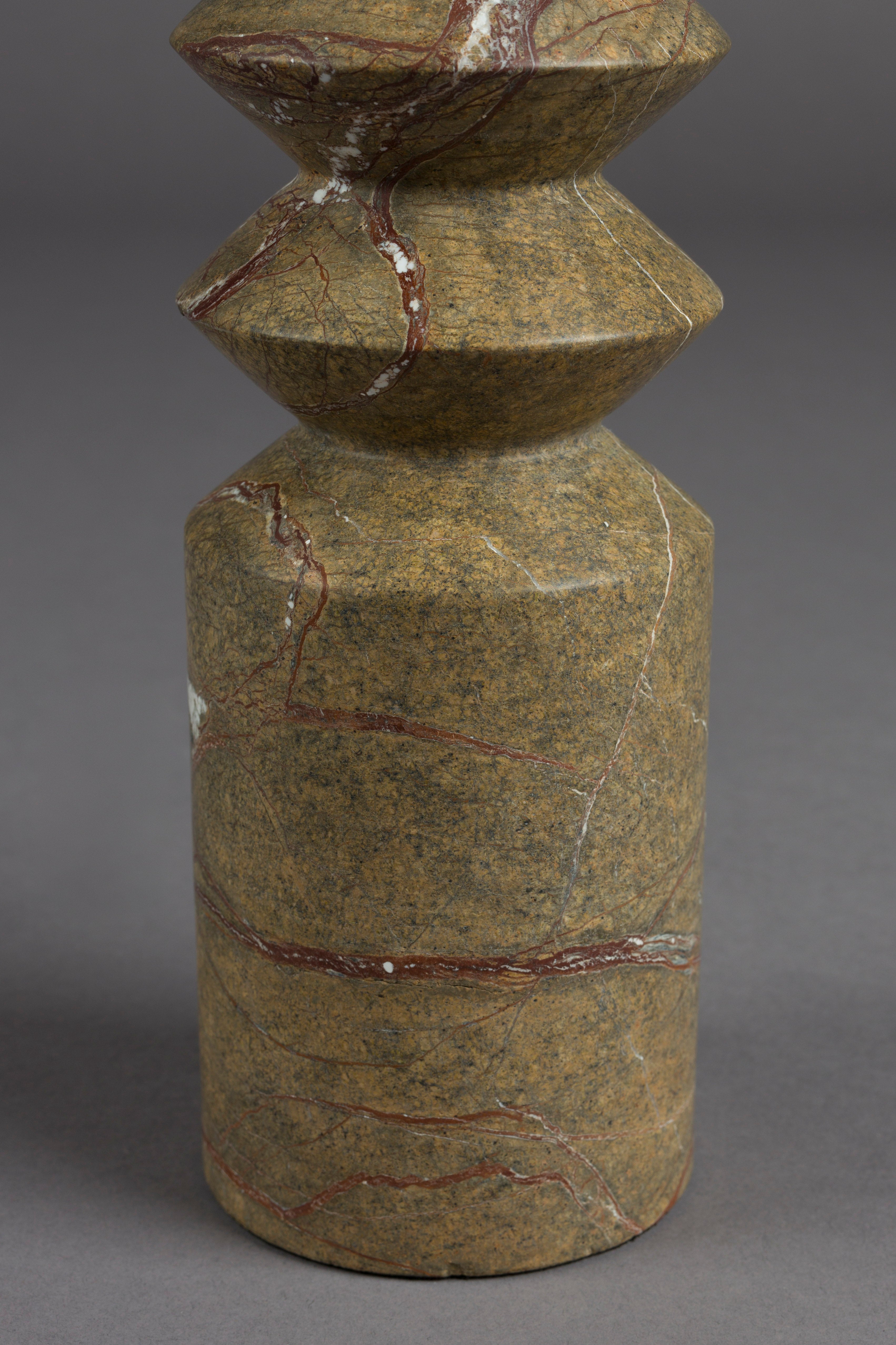 Dutchbone Satpura Brown Marble Candle Holder